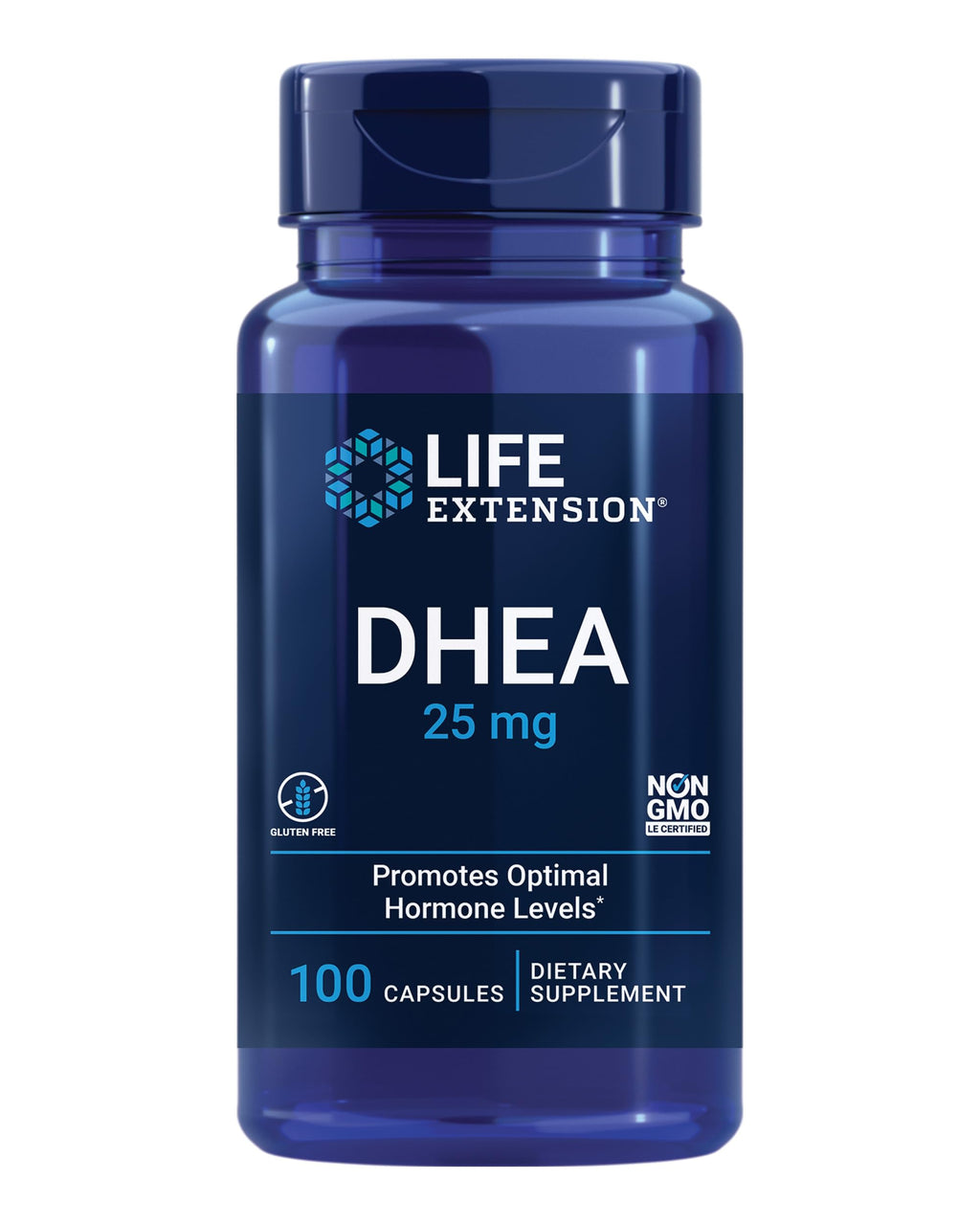 Life Extension N-Acetyl-L-Cysteine (NAC), Immune, Respiratory & DHEA 25 mg – Supplement for Hormone Balance, Immune Support, Sexual Health, Bone & Cardiovascular Health