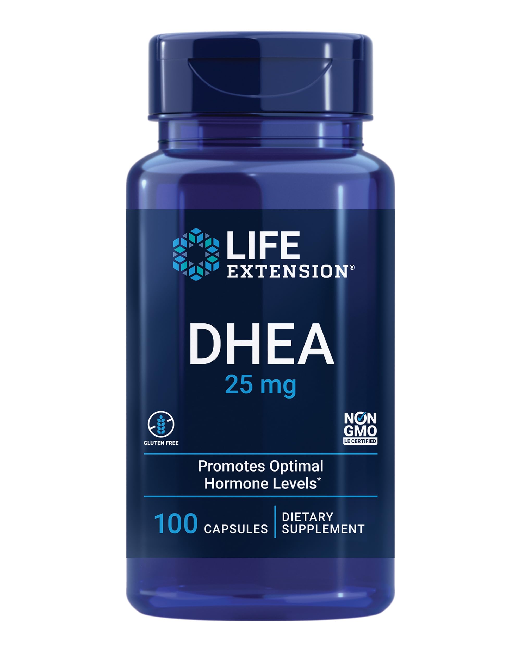 Life Extension N-Acetyl-L-Cysteine (NAC), Immune, Respiratory & DHEA 25 mg – Supplement for Hormone Balance, Immune Support, Sexual Health, Bone & Cardiovascular Health