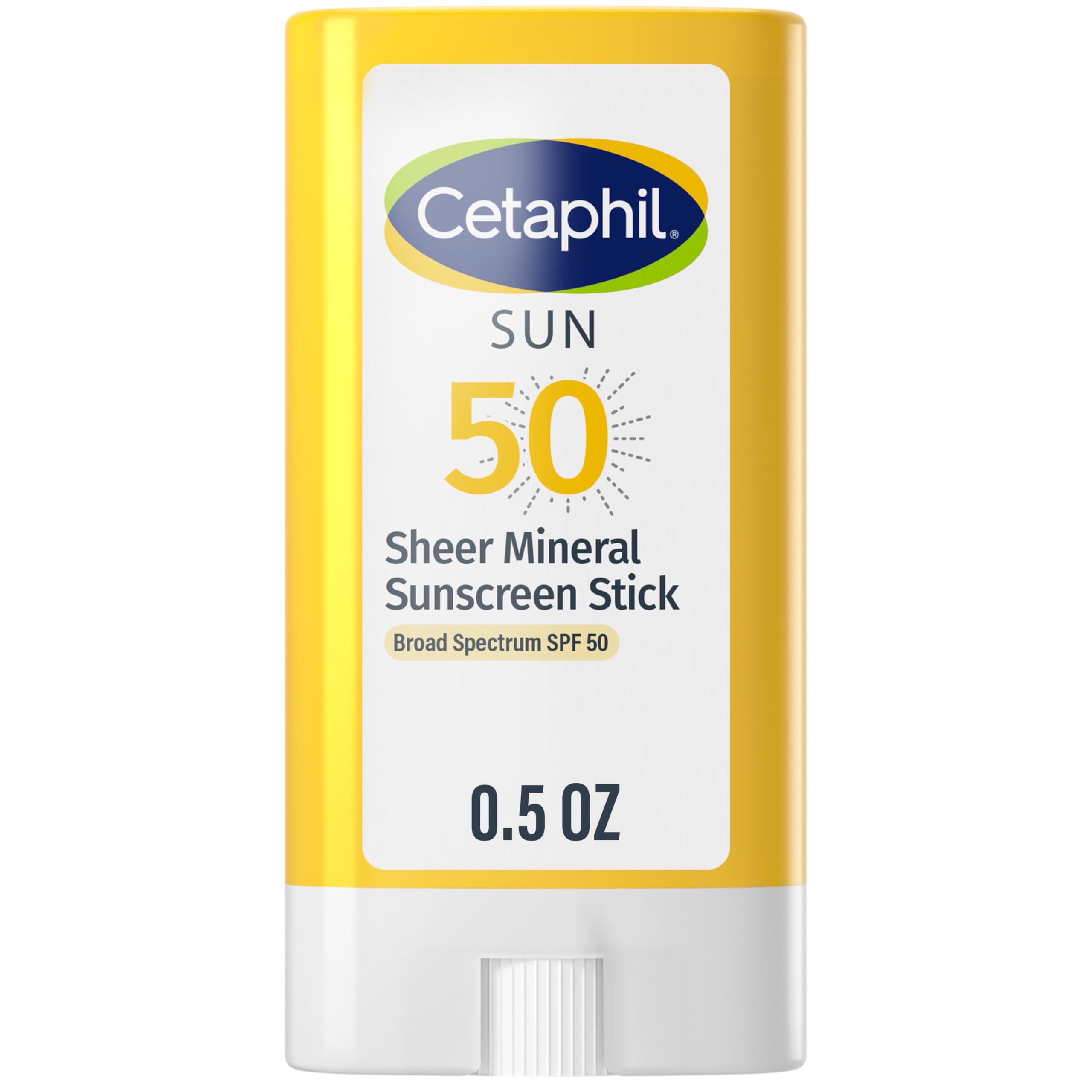 Cetaphil Sheer Mineral Sunscreen Stick, Face & Body, SPF 50, 0.5oz