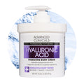 Advanced Clinicals Hyaluronic Acid Moisturizer Body Cream W/Vitamin E | Hydrating Cream & Body Lotion For Women & Men To Help Improve Look of Wrinkles, Dry Skin, Crepey Looking Skin, 16 Ounce