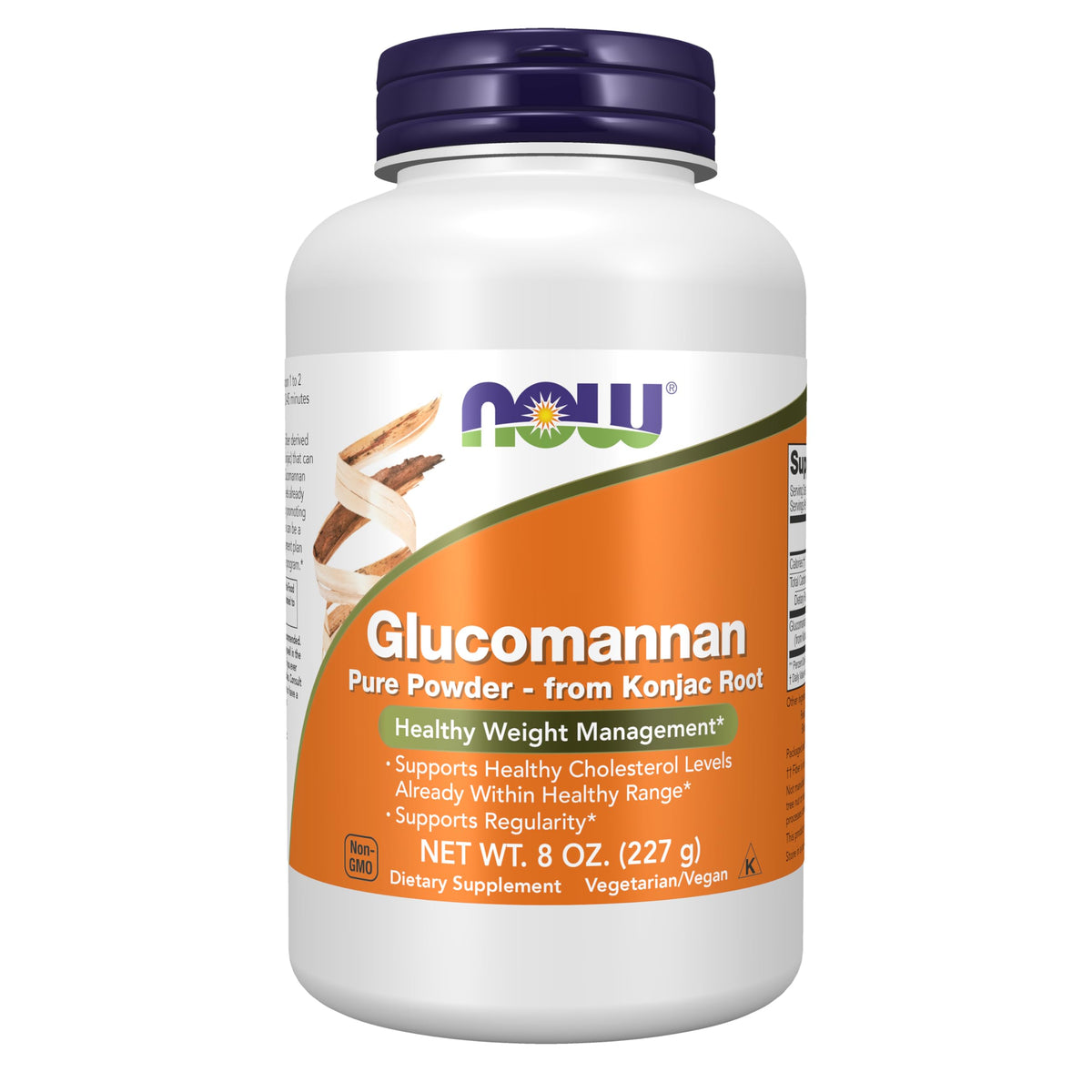 NOW Supplements, Glucomannan Powder (Konjac Root Fiber), 8 oz