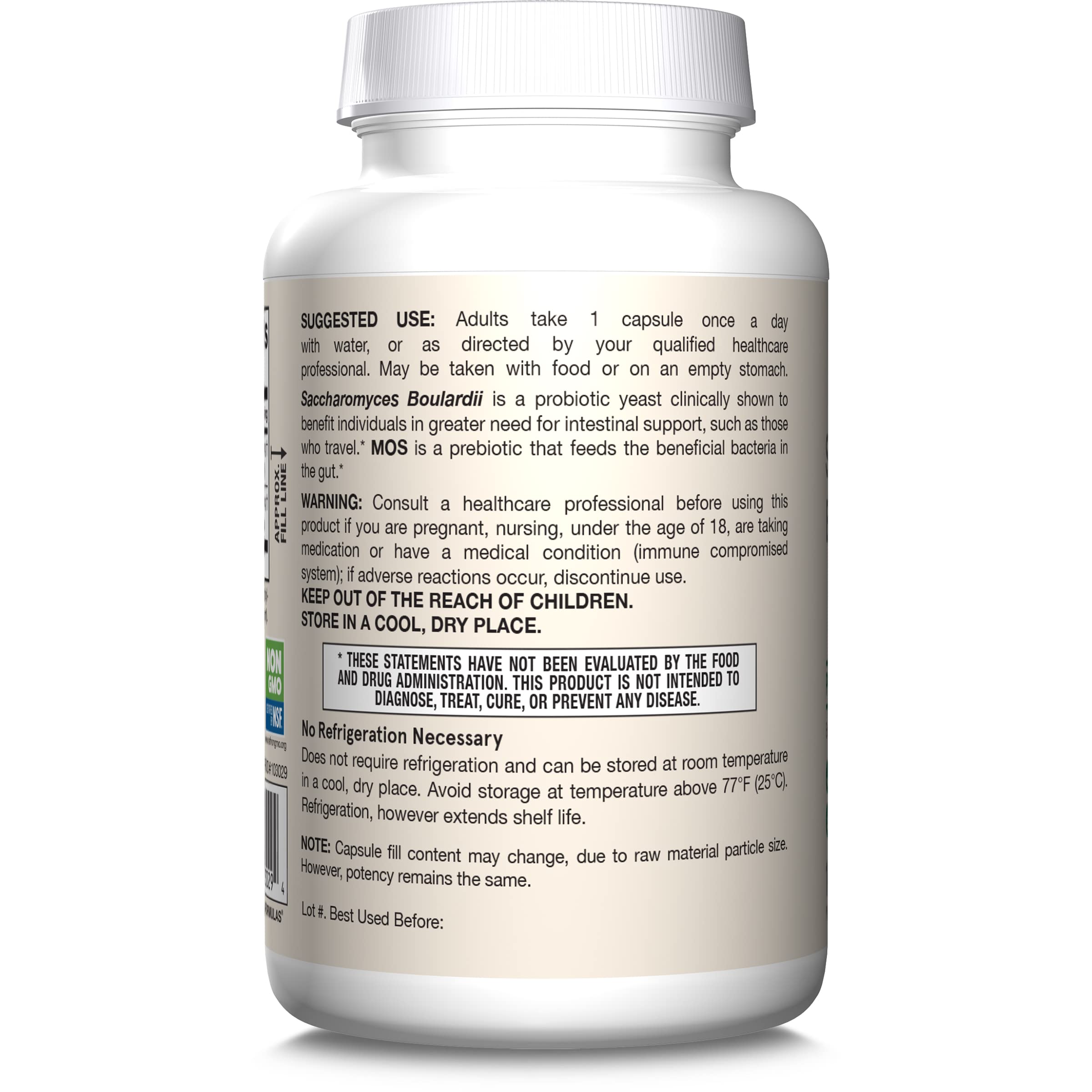 Jarrow Formulas Saccharomyces Boulardii+MOS Probiotics for Digestive Health & Intestinal Tract Support-5 Billion CFU Per Serving-180 Delayed Release Caps - Probiotic+Prebiotic-180 Servings,(Pack of 2)