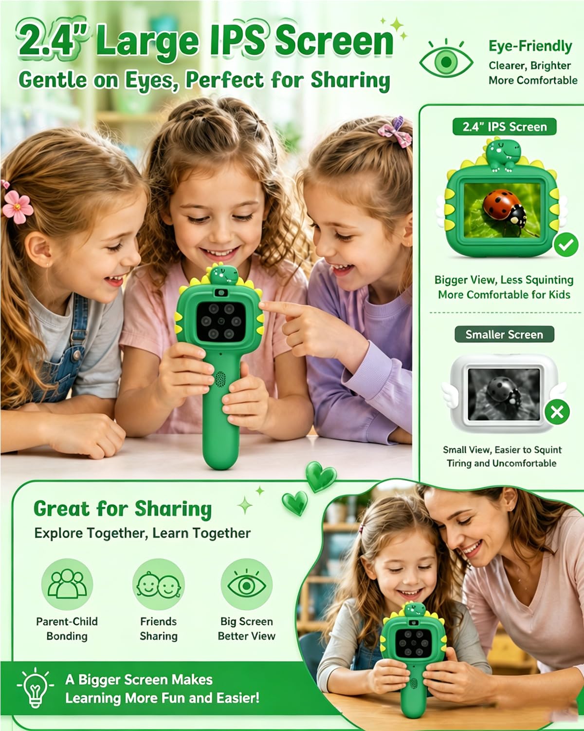 Trigowalt Outdoor Portable Kids Microscope: Handheld Microscope Auto Focus