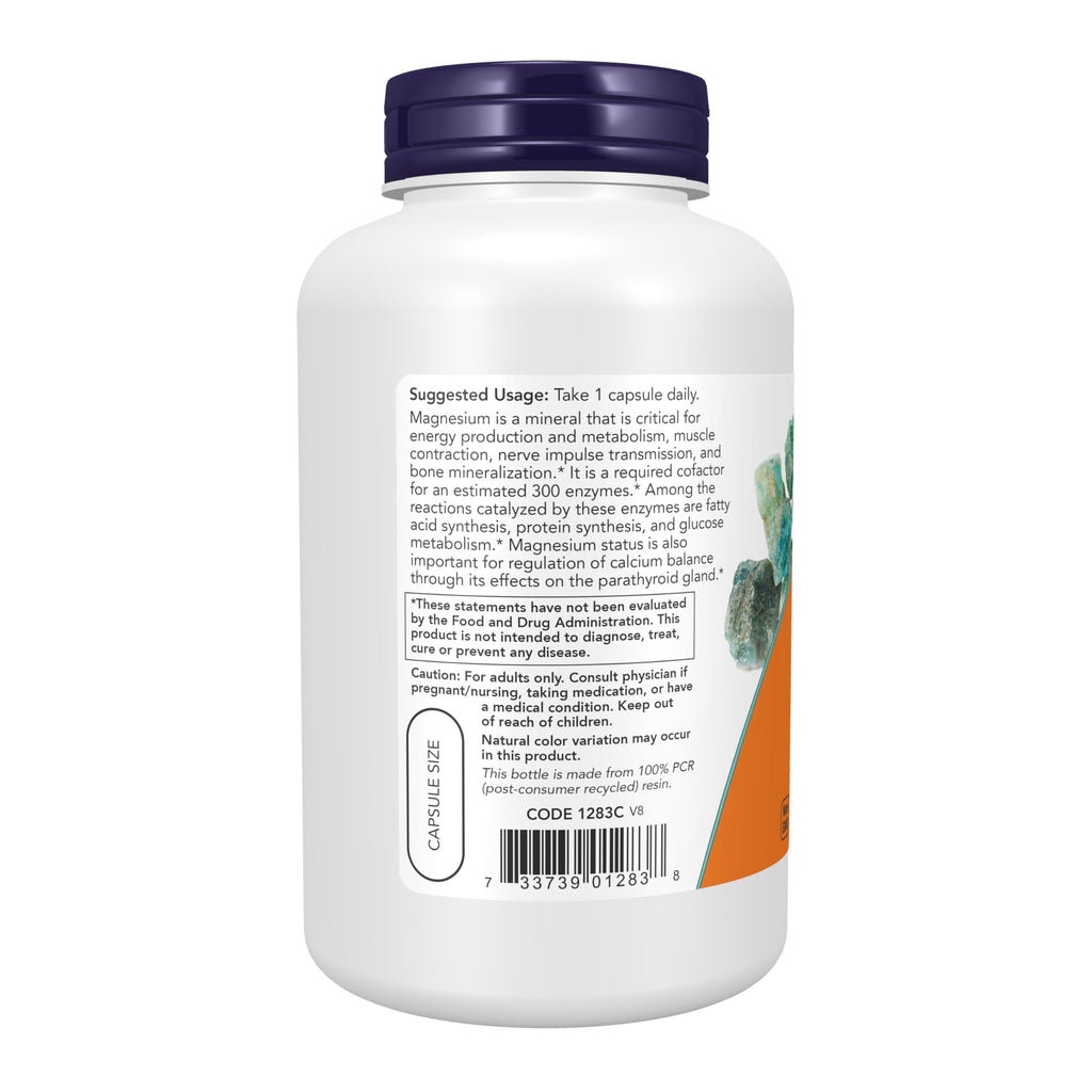 NOW Foods Supplements, Magnesium 400 mg, Enzyme Function, 180 Veg Capsules