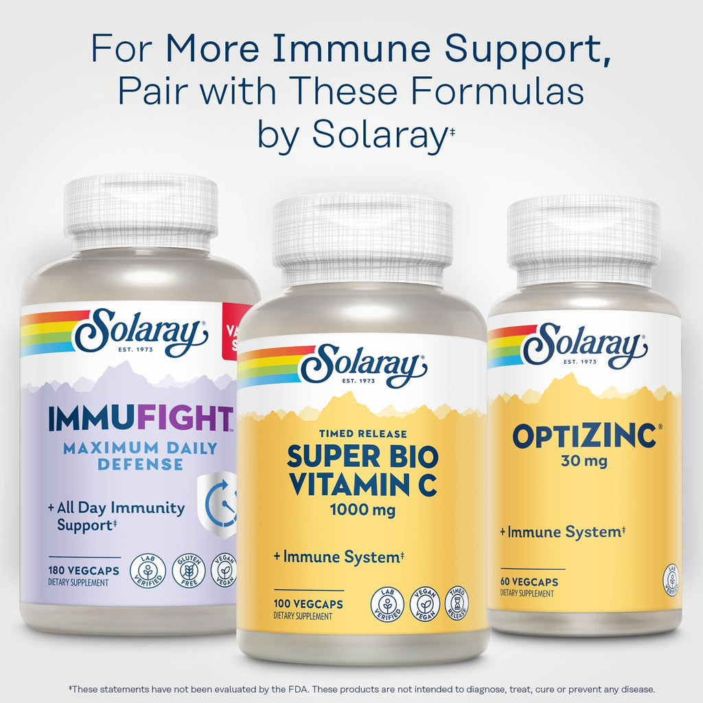 SOLARAY Super Bio Buffered Vitamin C 1000 mg Time Release, 100 VegCaps