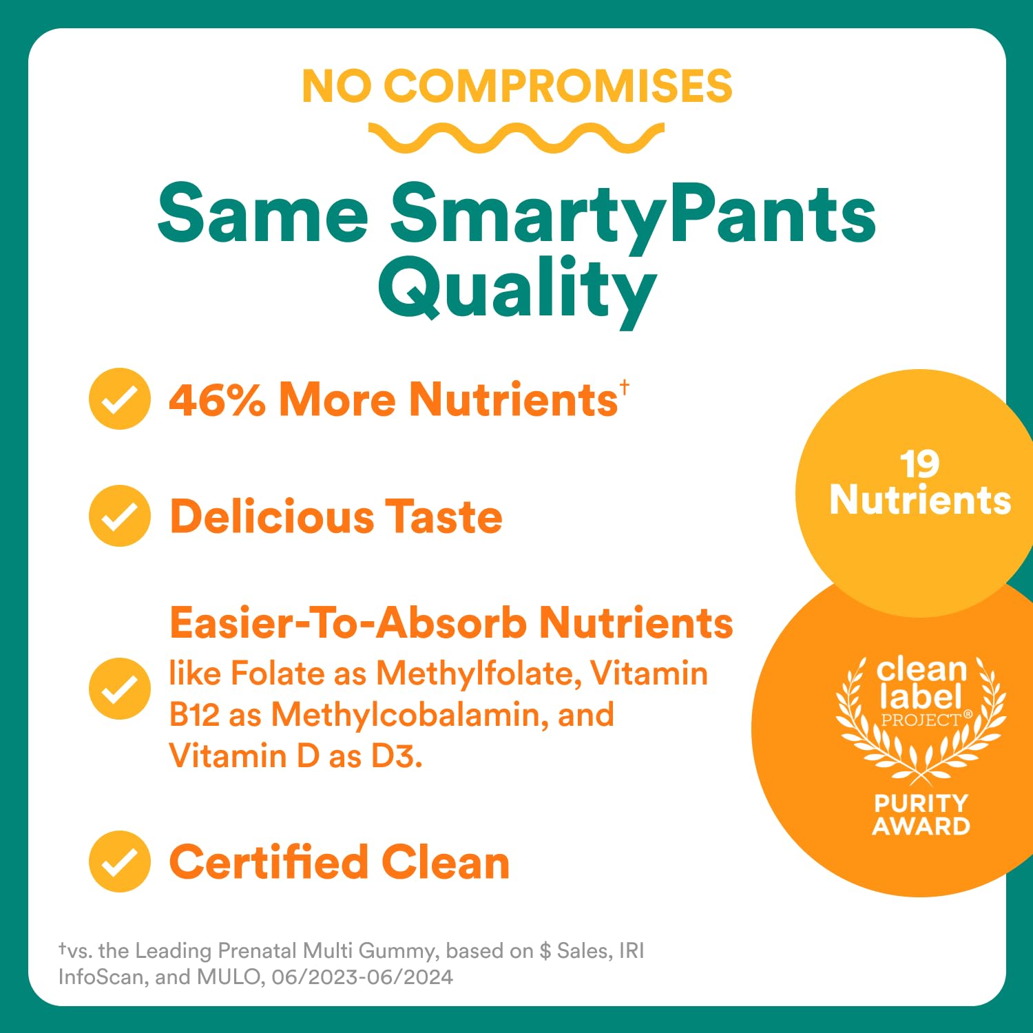 SmartyPants Prenatal Multivitamin Gummies, Omega 3 (DHA/EPA), Methylfolate, Biotin, Vitamin D3, C, Vitamin B12, B6, A, K & Zinc, Gluten Free, 120 Count (40 Day Supply) (Pack of 2)