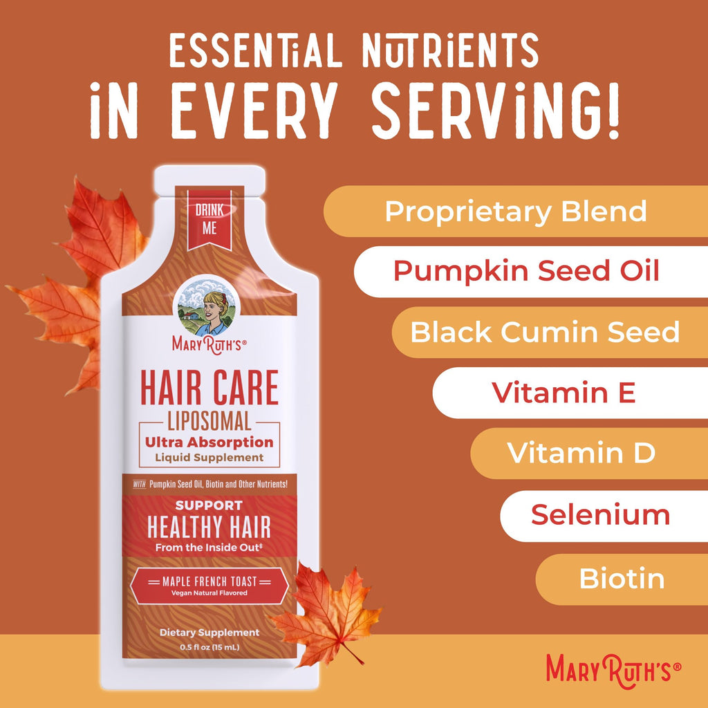 MARYRUTH'S Hair Care Liposomal, Ultra Absorption, Gluten Free, 14 Servings