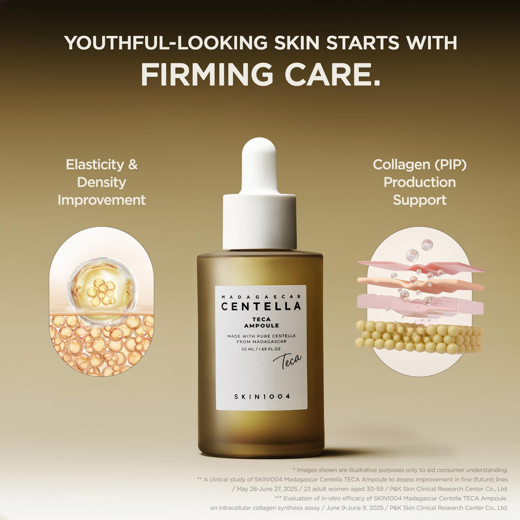 SKIN1004 Madagascar Centella TECA Ampoule & Cream Set, Hydrating Serum & Face Moisturizer with TECA & PDRN for Moisture Barrier Support and Oil & pH Balance for Blemish-Prone Skin, Korean Skin Care