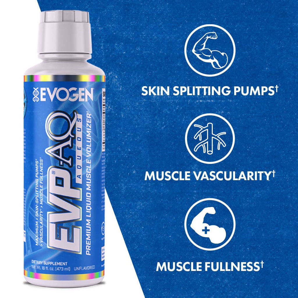 Evogen EVP AQ Liquid Glycerol | Muscle Volumizer | Unflavored | 16 Fl Oz