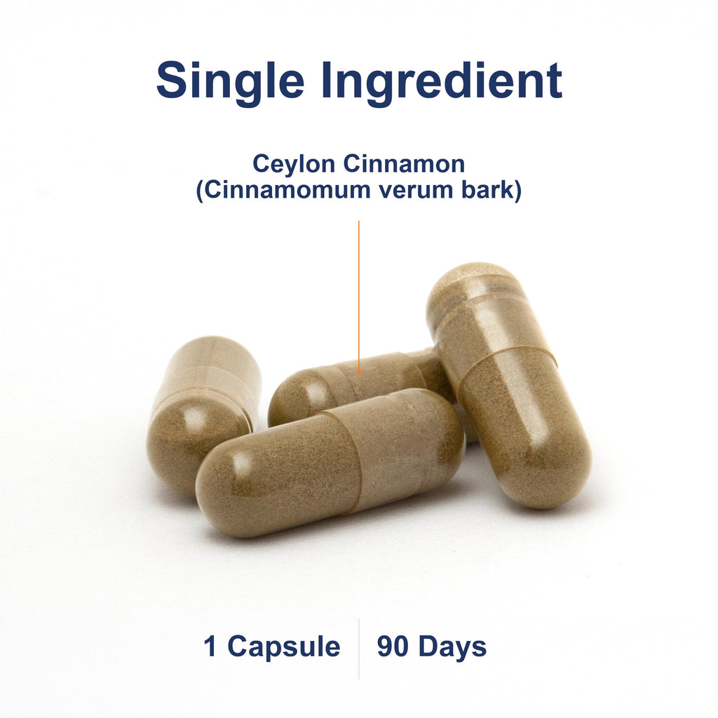 Carlson Ceylon Cinnamon, Cinnamon Supplements, 500 mg, 90 Capsules