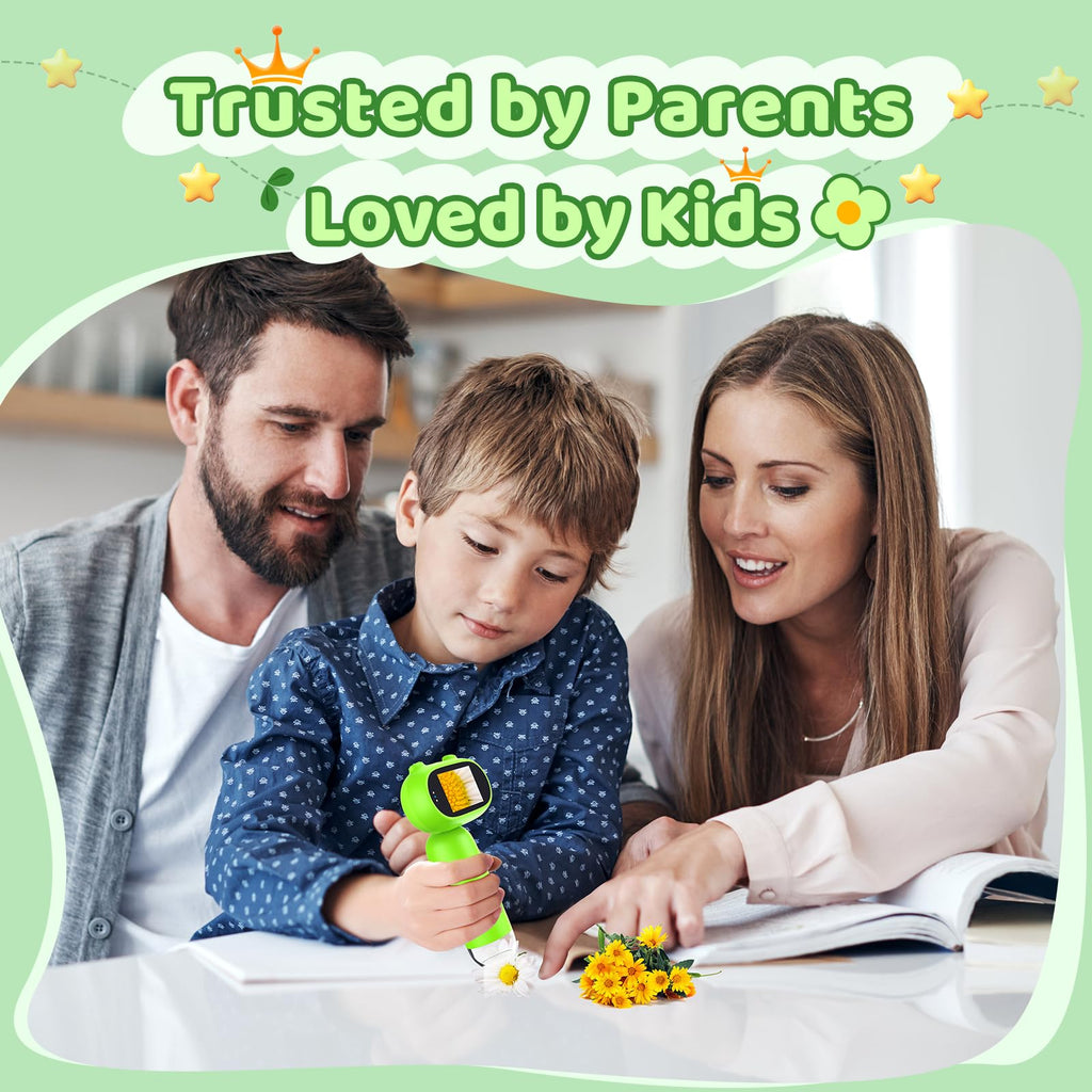 Leipan Pocket Microscope for Kids, 2'' IPS 1080P Magnifier with Light