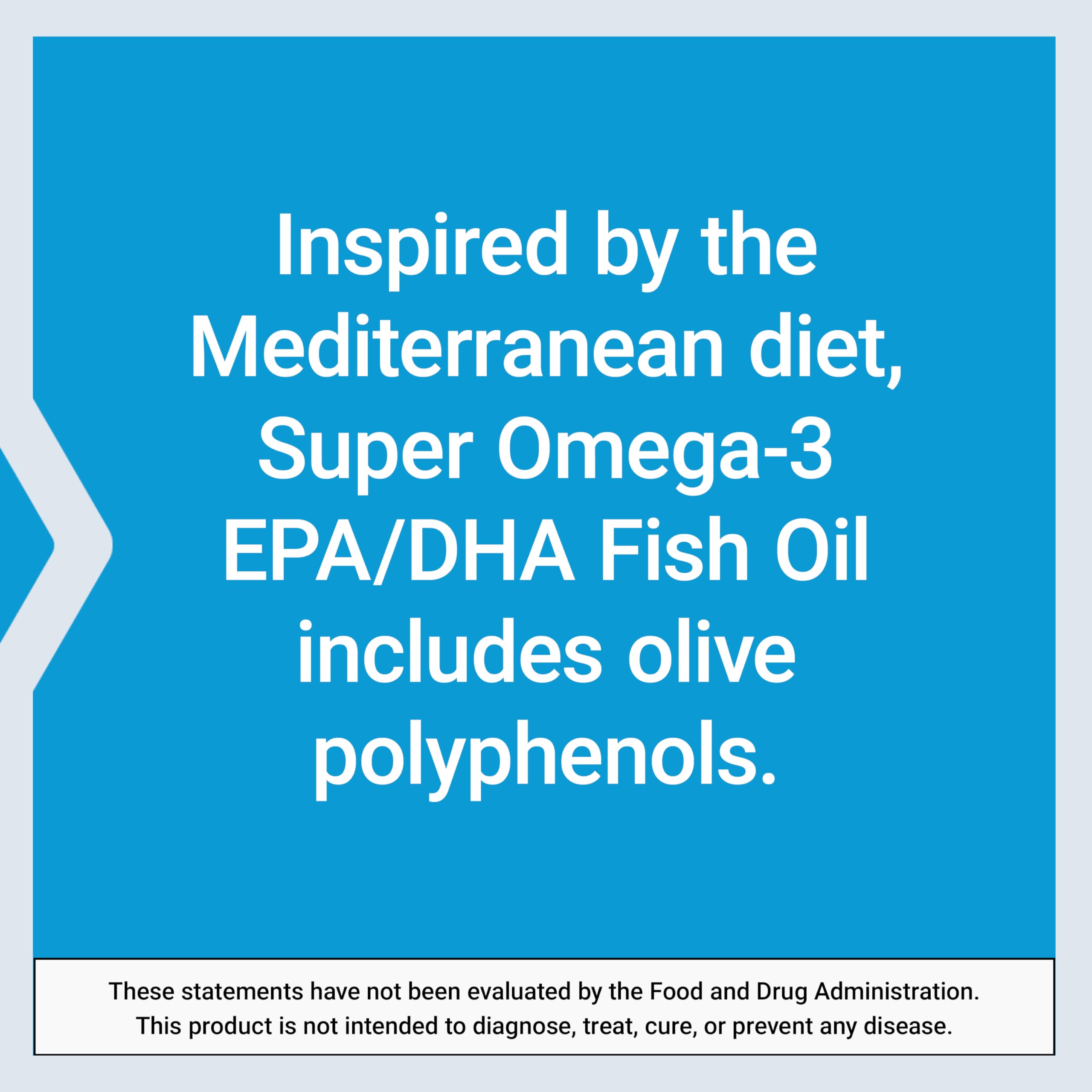 Life Extension Super Omega-3 EPA/DHA Fish Oil, Sesame Lignans & Olive Extract – Heart Health, Brain Health, Inflammation Health Support, Cholesterol Health Support, Gluten-Free, Non-GMO, 60 Softgels