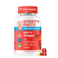 SmartyPants Kids Zero Sugar Multi & Omegas Multivitamin Gummies with Omega 3 ALA, Vitamins D, C, A, Plant-Based, Clean Label, No Sugar Alcohols, Strawberry Banana Flavor, 60 Gummies (30 Day Supply)
