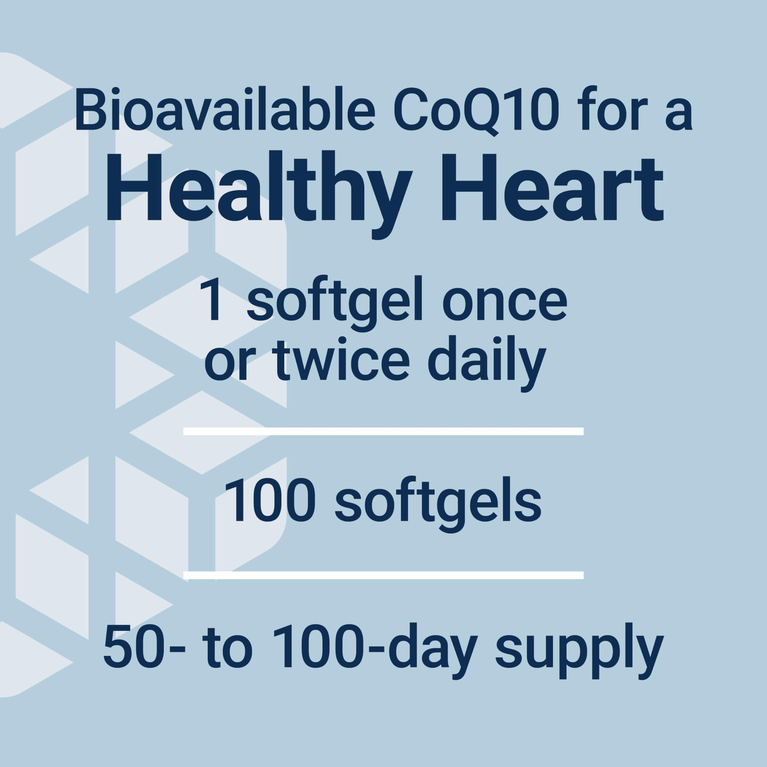 Life Extension Super Ubiquinol CoQ10 with Enhanced Mitochondrial Support, Heart Health Supplement, Maximum Absorption, 50 mg, Non-GMO, Gluten-Free, 100 softgels