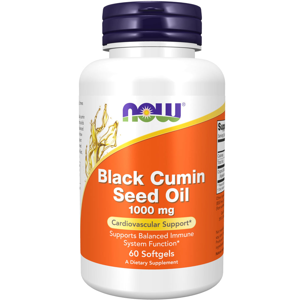 NOW Foods Supplements, Black Cumin Seed Oil, 1,000 mg, 60 Softgels