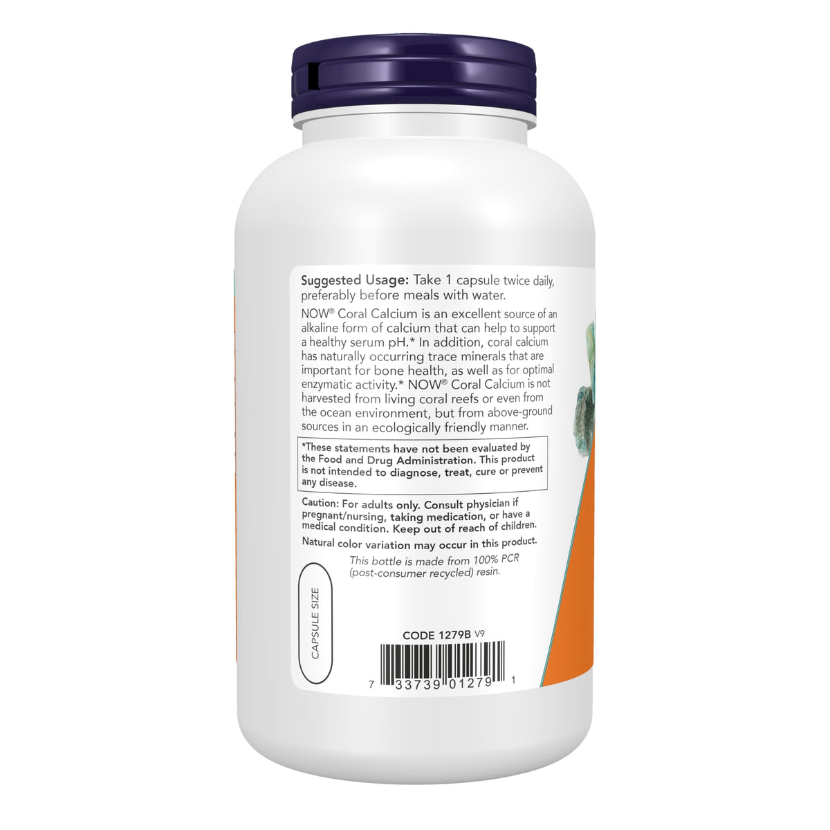 NOW Supplements, Coral Calcium 1,000 mg, 250 Veg Caps