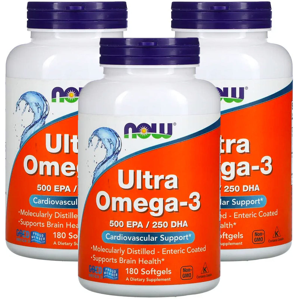 Now Foods Now Foods, (3 Pack) Ultra Omega-3, 180 Softgels