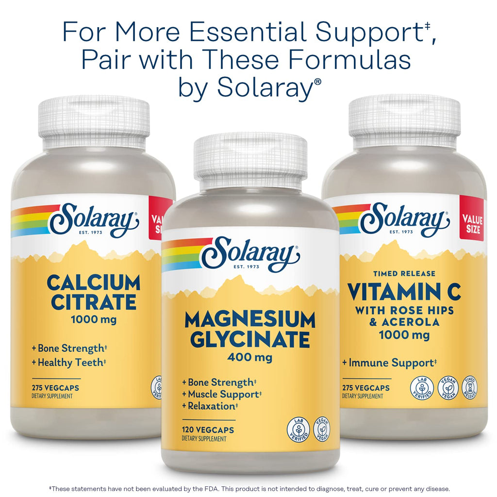 SOLARAY Magnesium Potassium with Bromelain, 120 VegCaps