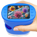 Pozifu 1000X Handheld Microscope for Kids: Pocket Digital Microscope with 2.0''IPS Screen&Photo/Video - Portable Edu Science Kits for Girls Boys - STEM Toys Birthday Gifts Ages 3-6 6-12(Blue)
