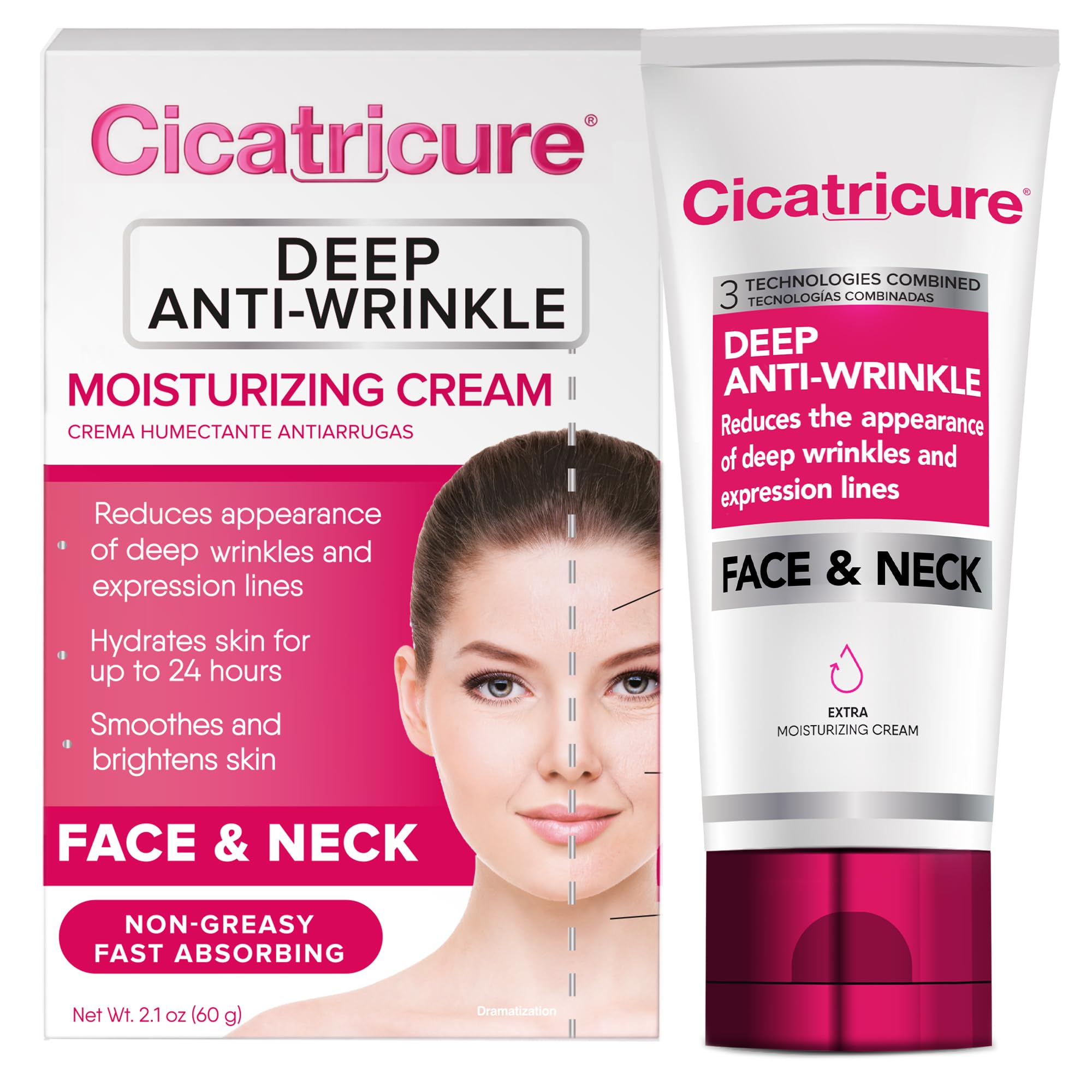 Cicatricure Deep Anti-Wrinkle Face & Neck Cream, 2.1 Ounces