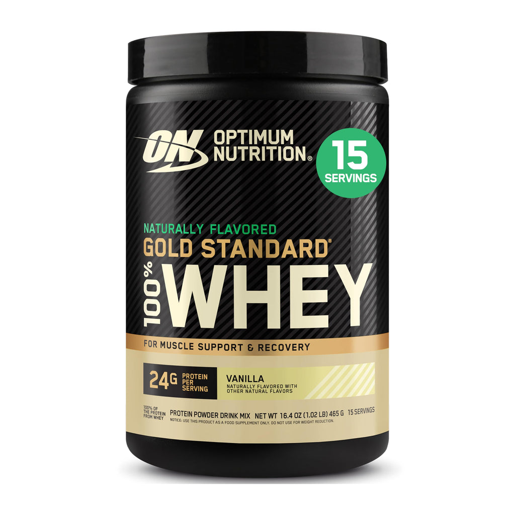 Optimum Nutrition Gold Standard 100% Whey Protein Powder, Naturally Flavored Vanilla, 15 Servings (Packaging May Vary)