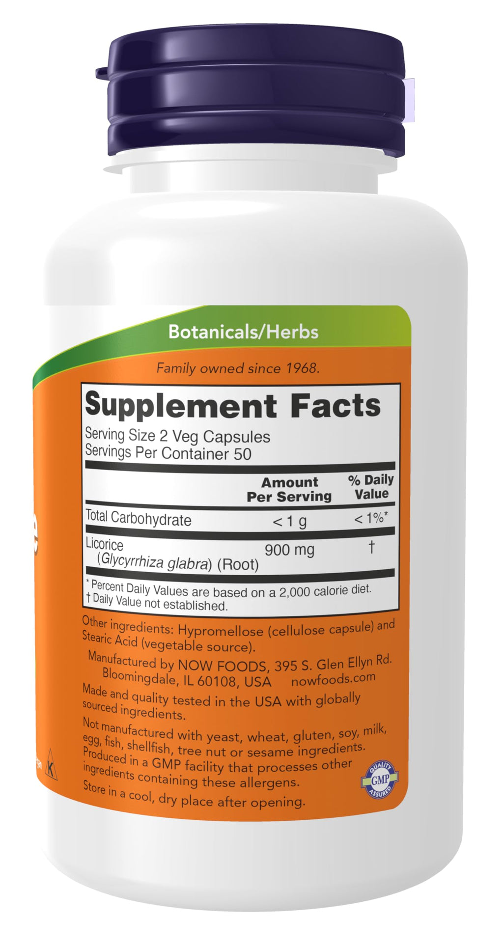 NOW Supplements, Licorice Root (Glycyrrhiza glabra) 450 mg, Herbal Supplement, 100 Veg Capsules