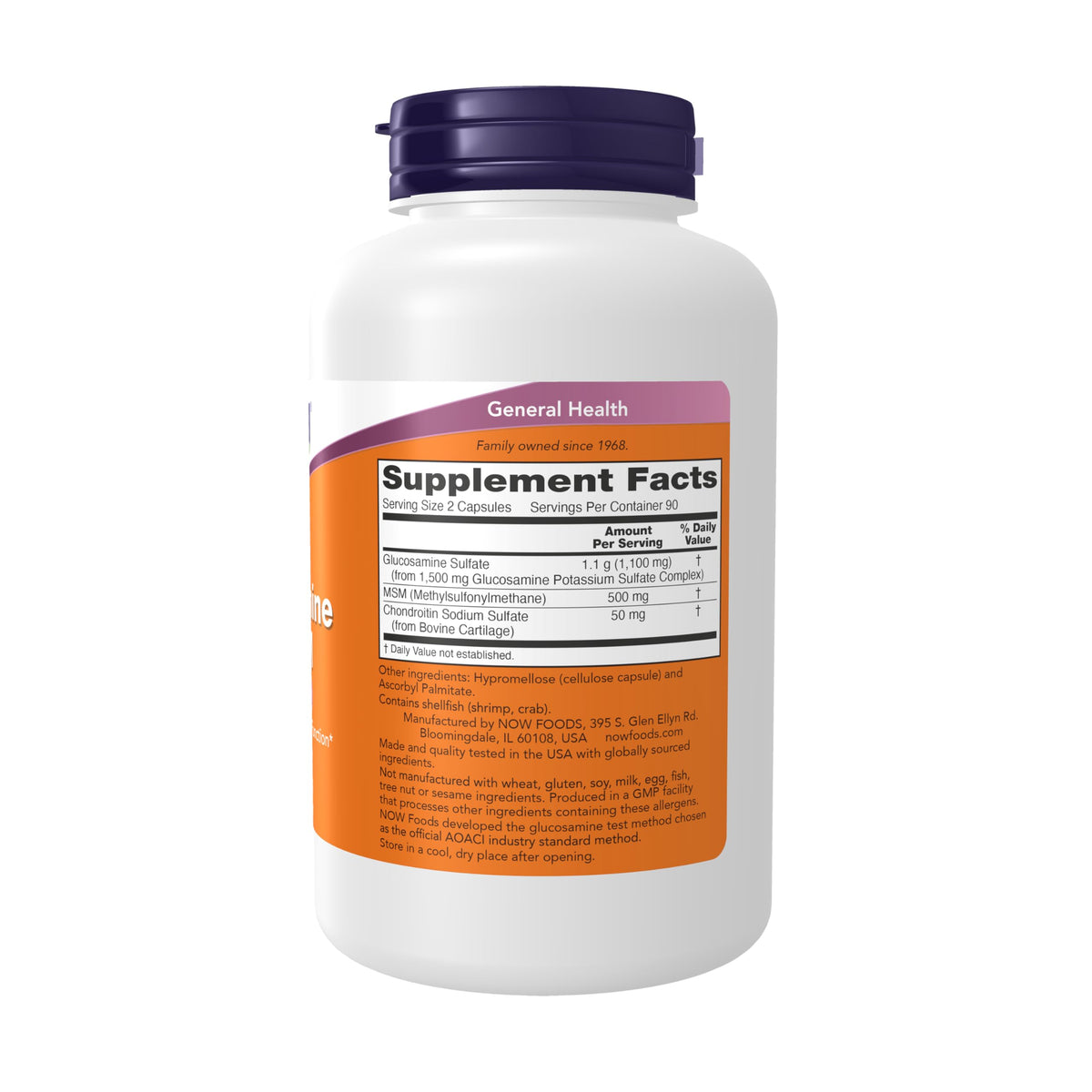 NOW Supplements, Glucosamine & MSM plus Chondroitin Sulfate, 180 Veg Caps