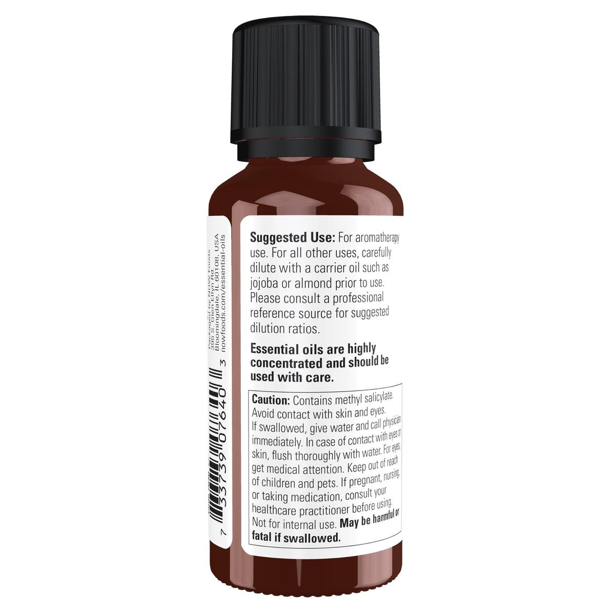 NOW Essential Oils, Wintergreen Oil, Steam Distilled, Undiluted, 1 fl. oz