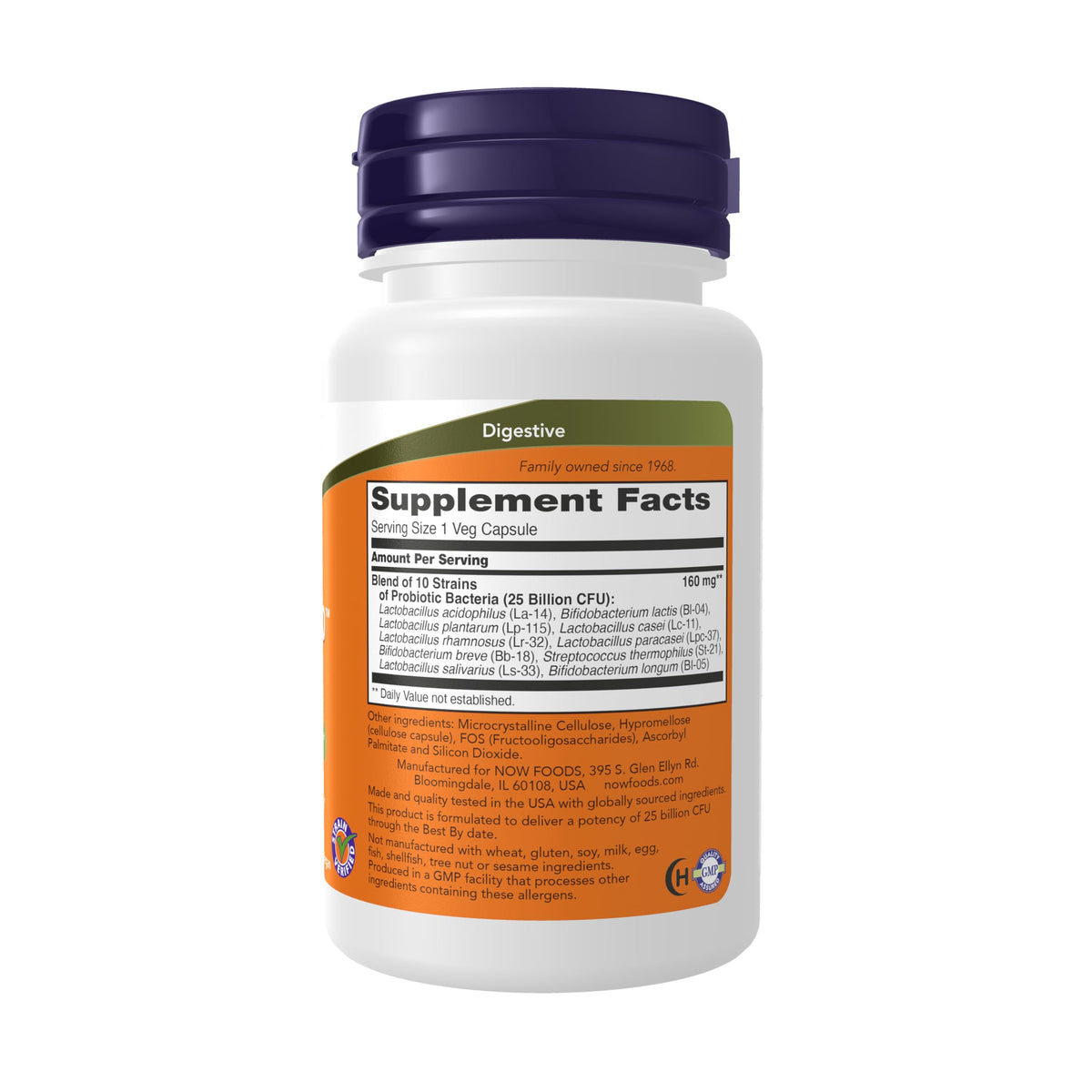 NOW Supplements, Probiotic-10™, 25 Billion, 50 Veg Capsules