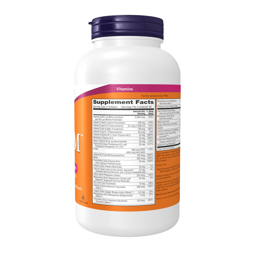 NOW Supplements, ADAM™ Men's Multivitamin, 180 Softgels