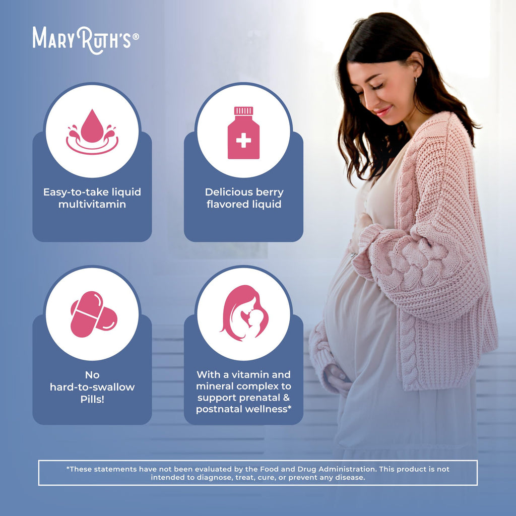 MARYRUTH'S Postnatal & Prenatal Liquid Multivitamin for Women, 16 oz, Vegan