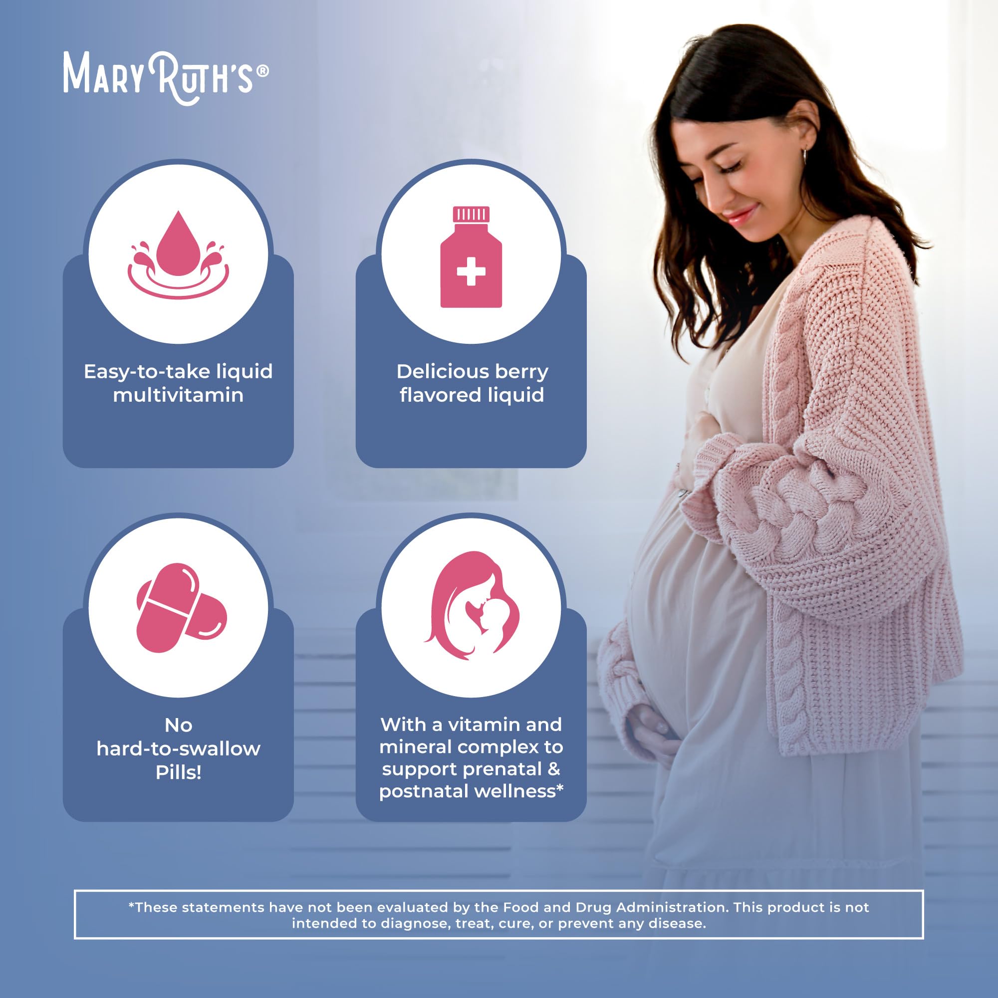 MARYRUTH'S Postnatal & Prenatal Liquid Multivitamin for Women, 16 oz, Vegan