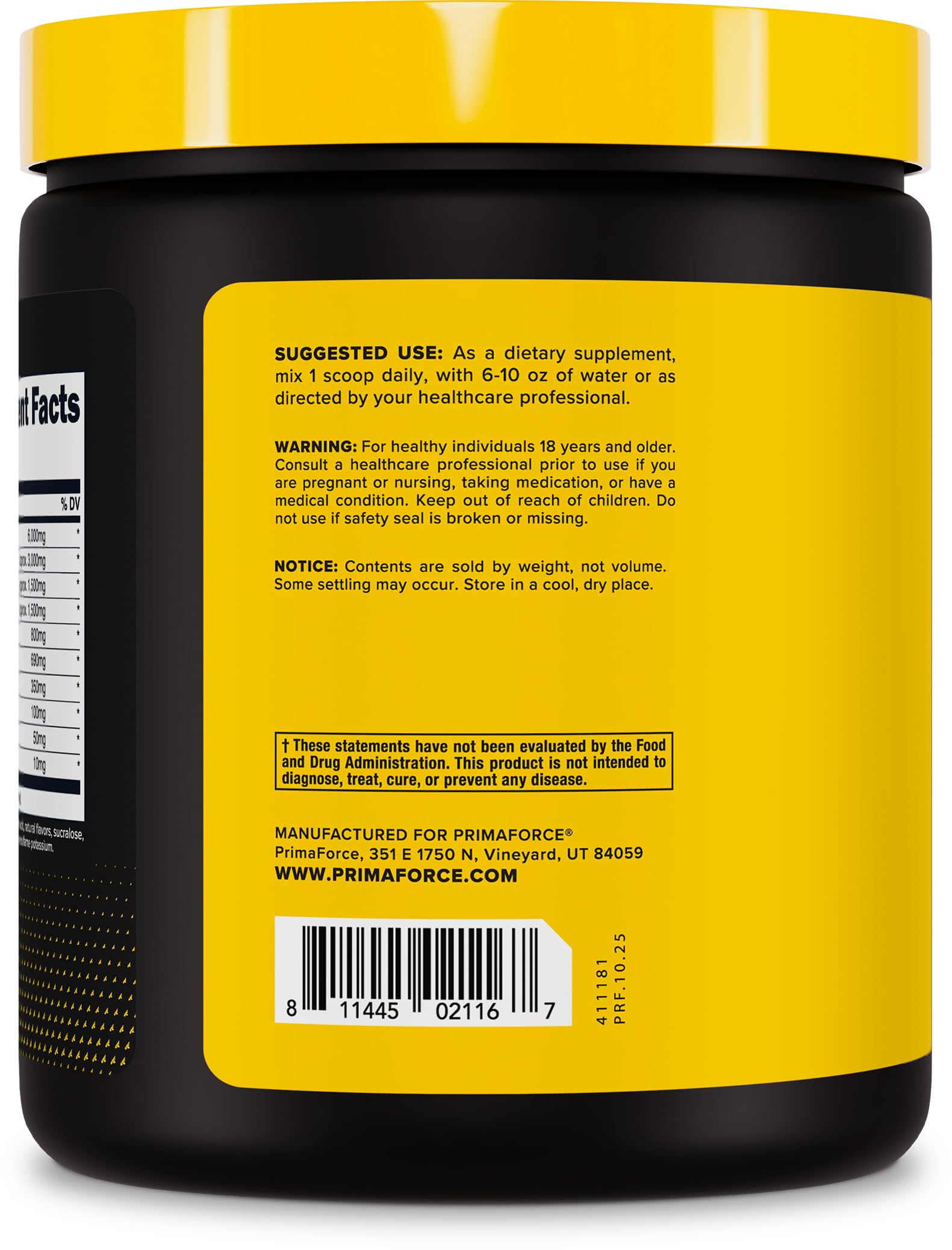 Primaforce EAA Powder (30 Servings, Fruit Punch Flavor) | Essential Amino Acids for Pre/Intra Workout and Recovery - Non-GMO and Gluten Free