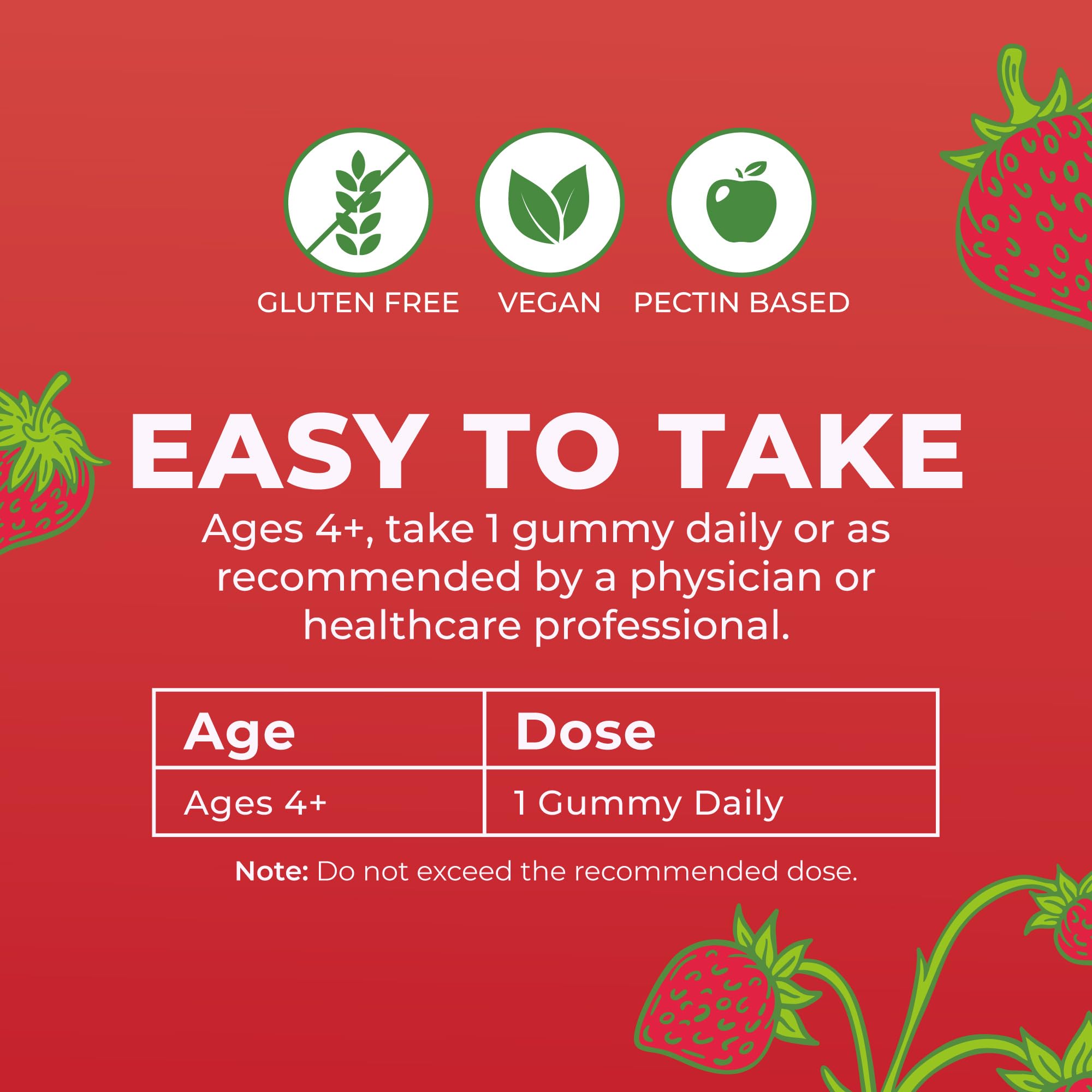 MARYRUTH'S Vitamin D3 + B12 Gummies for Ages 4+, Bone Health, 60 Servings
