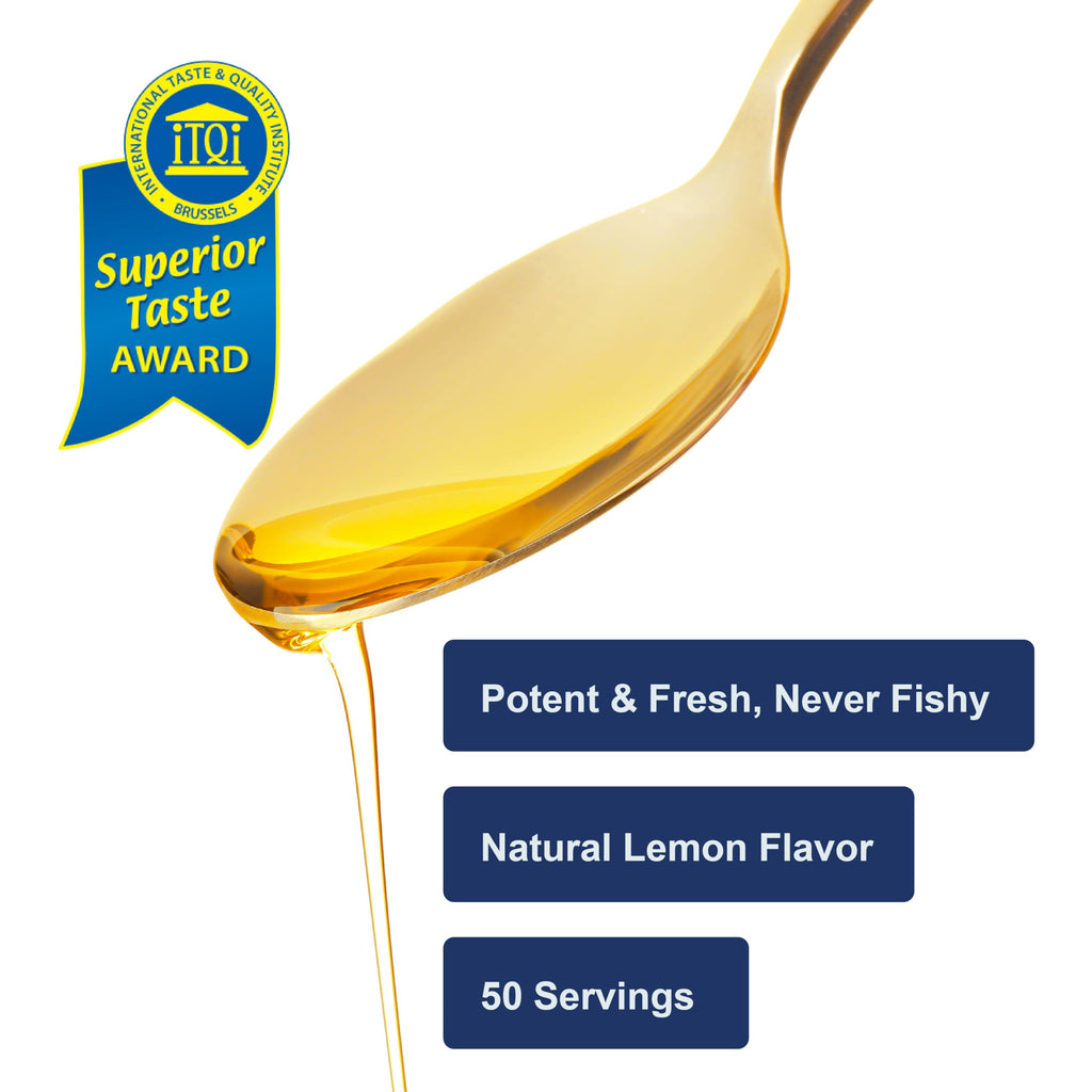 Carlson - Cod Liver Oil, 1100 mg Omega-3s, Liquid Fish Oil Supplement, Wild-Caught Norwegian Arctic, Sustainably Sourced Nordic Liquid, Lemon, 250 ml