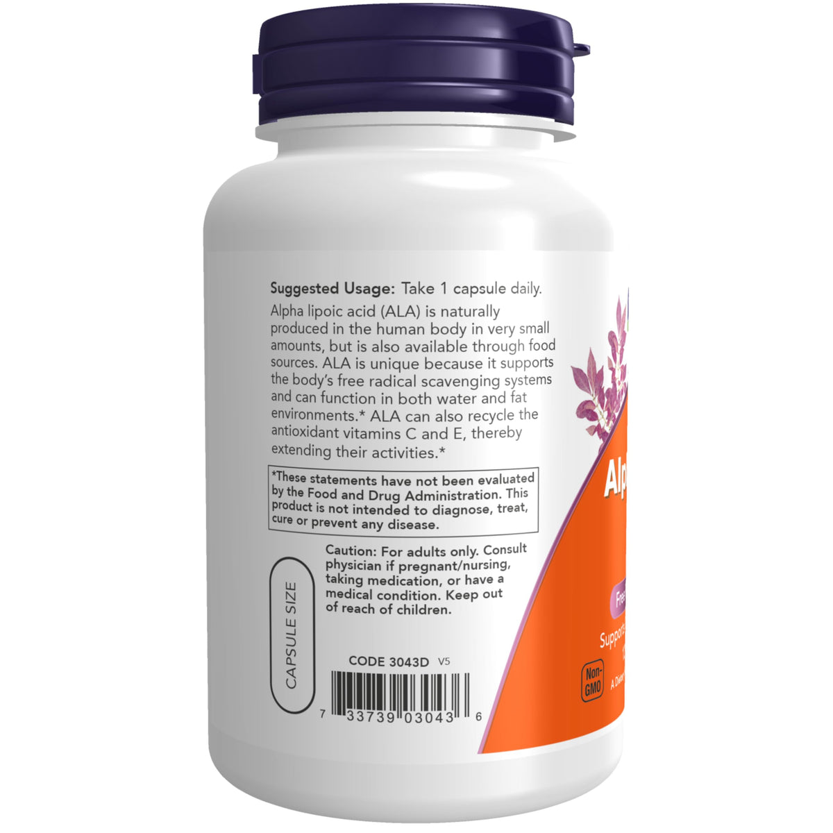 NOW Foods Supplements, Alpha Lipoic Acid 250 mg, Free Radical Scavenger, 120 Veg Capsules