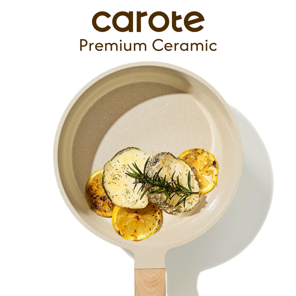 CAROTE Ceramic Nonstick 1.5Qt & 2.5Qt Sauce Pan Sets with Lid