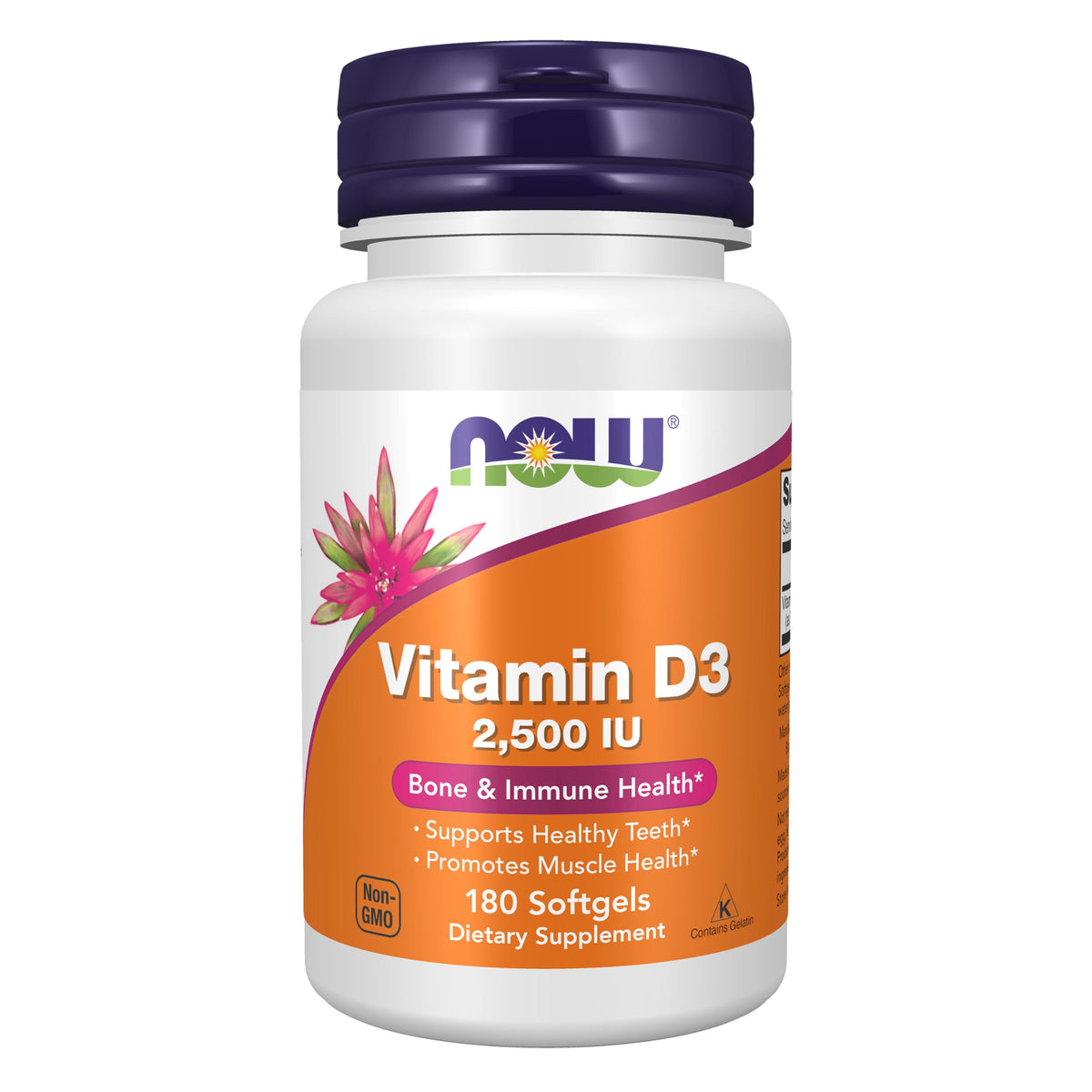 Now Supplements, Vitamin D3, 2,500 IU, 180 Softgels