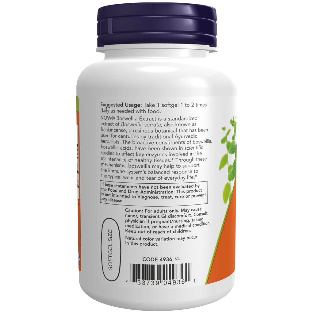 NOW Foods Supplements, Boswellia Extract 500 mg in MCT Oil Base, 90 Softgels