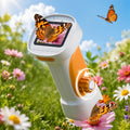 1000X Handheld Digital Microscope for Kids with 2.4" IPS Screen (Orange)