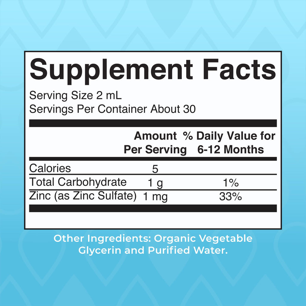 MaryRuth's USDA Organic Liquid Zinc Drops for Infants 6-12 Months, 2oz