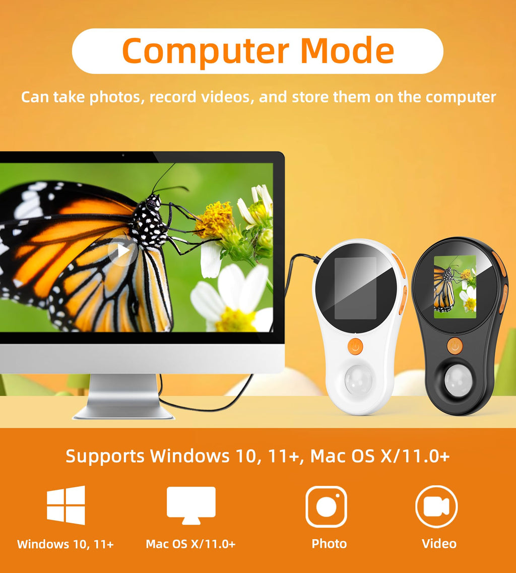Digital Microscope Handheld 2.0 inch IPS Color Screen,Portable Digital Magnifying Glass 500x,Marco Microscopes,uilt-in 8LED Lights,USB Compatible with PC Windows, Mac OS (Pearl White)