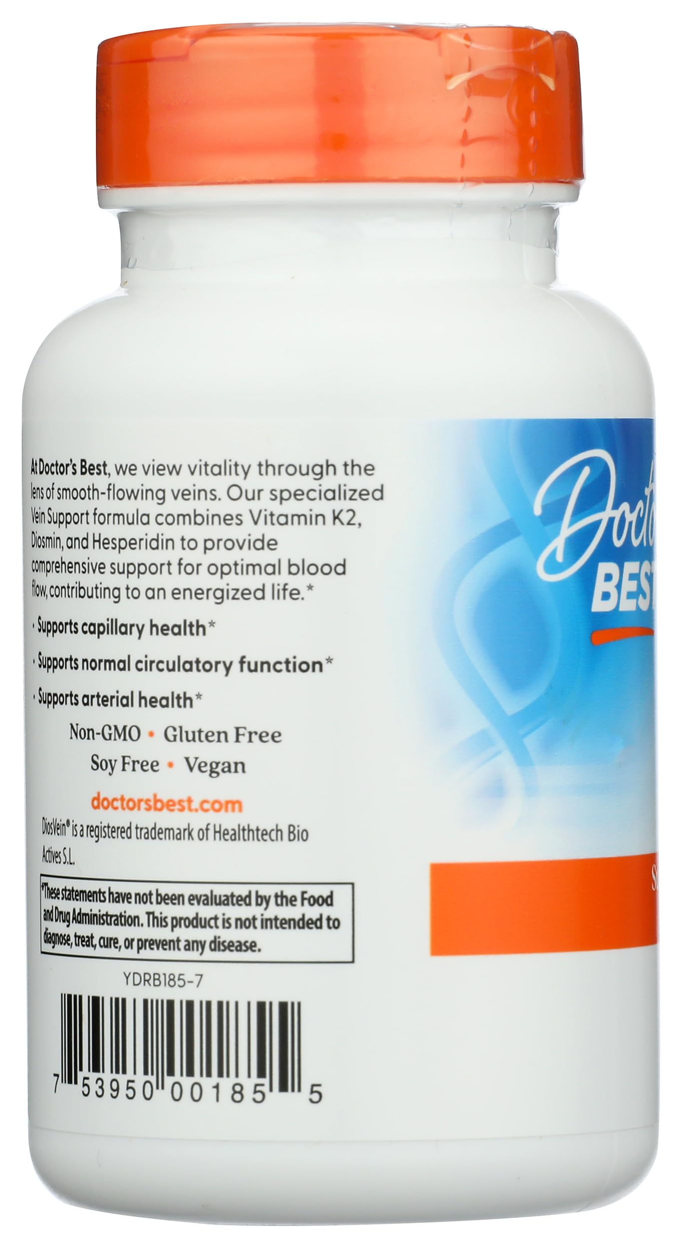 DOCTORS BEST Vein Support Featuring DiosVein & MenaQ7, 60 CT