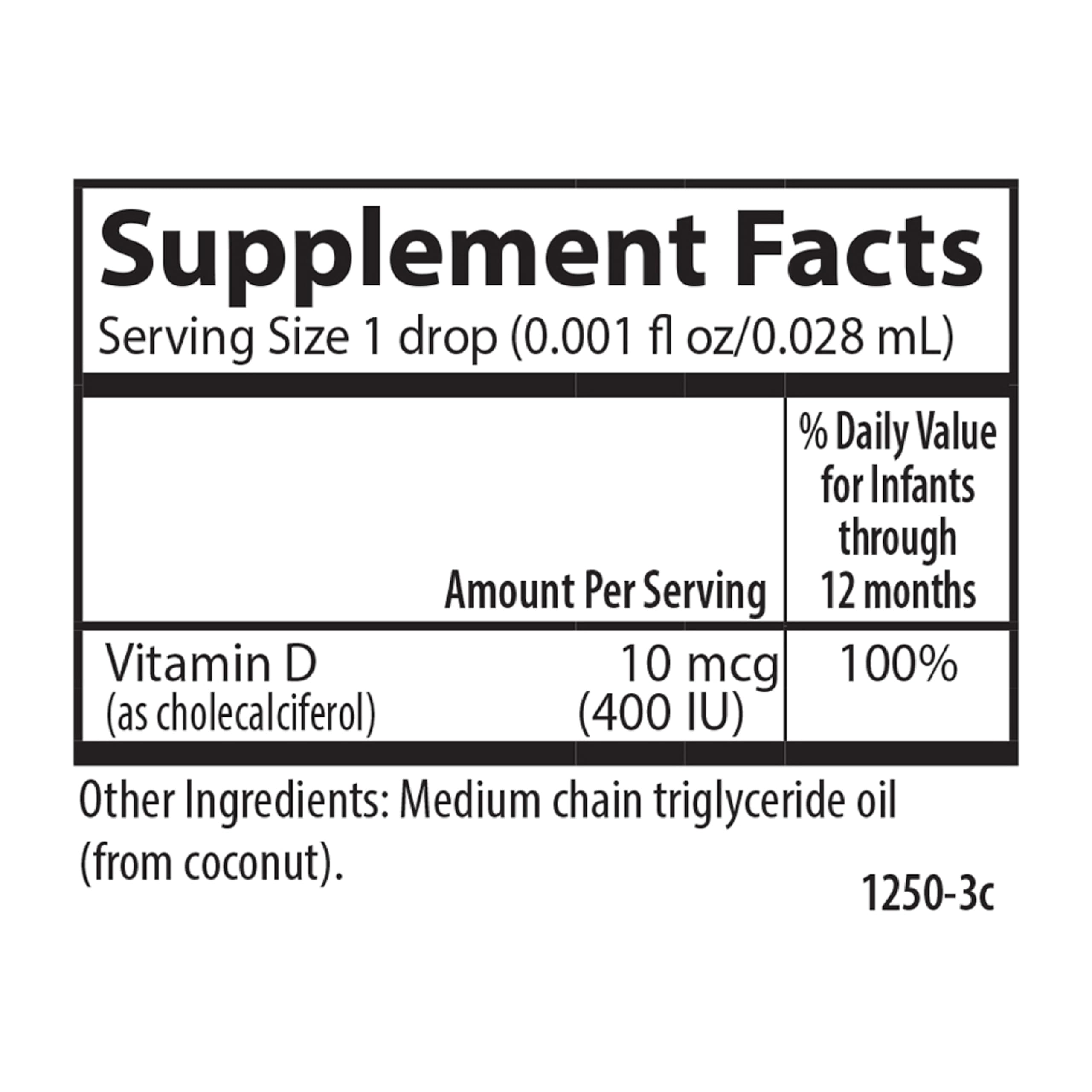 Carlson Baby's Super Daily D3, Baby Vitamin D Drops, Vegetarian, 365 Drops