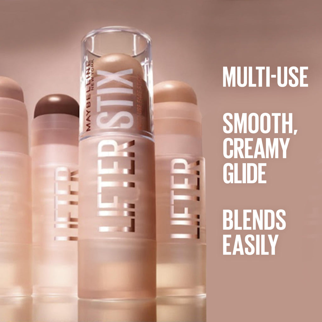 Maybelline Lifter Stix Multi-Use Face Stick - Contour, Bronzer, Concealer and Foundation Stick, All-In-One Creamy Face Makeup with Cranberry Seed Oil, 70, 1 Count