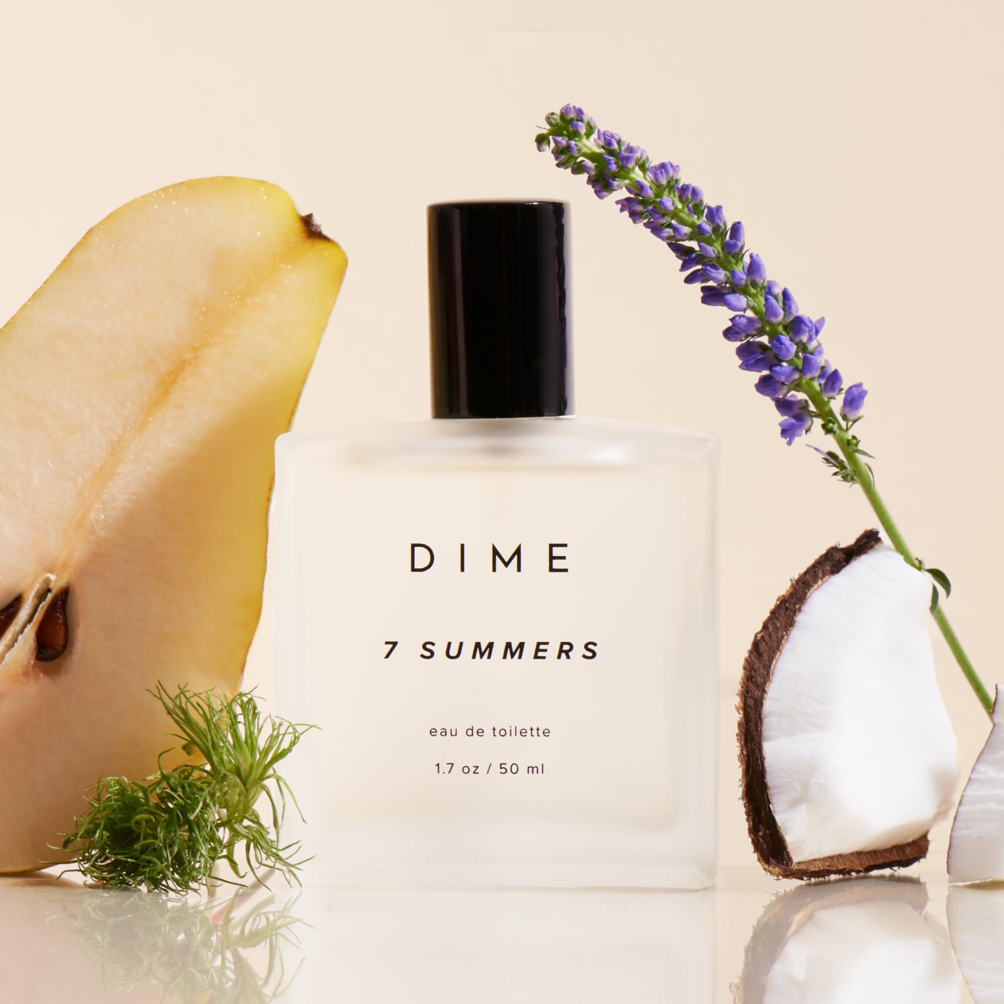 DIME Beauty 7 Summers Perfume for Women - Sweet Floral Eau de Toilette with Bergamot, Vanilla Orchid and Coconut, Clean, Vegan, Cruelty-Free Fragrance, 1.7 oz / 50 ml