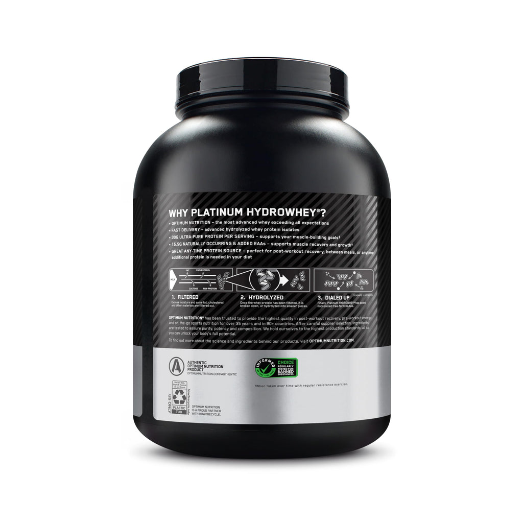 Optimum Nutrition Platinum Hydrowhey Protein Powder, 100% Hydrolyzed Whey Isolate Powder, Flavor: Velocity Vanilla, 3.5 Pounds (Packaging May Vary)
