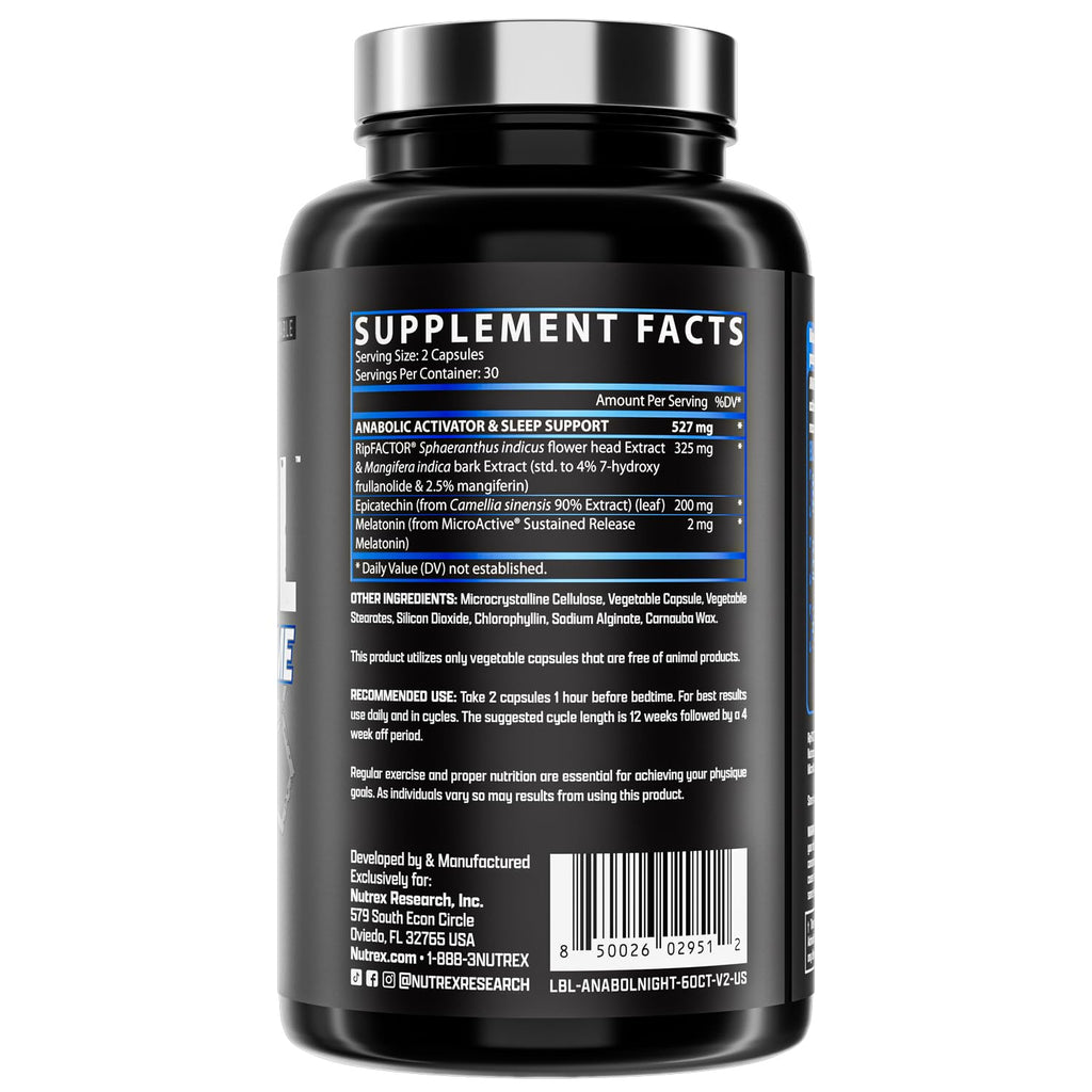 Nutrex Anabol Hardcore & Anabol Nighttime Muscle Builder Bundle