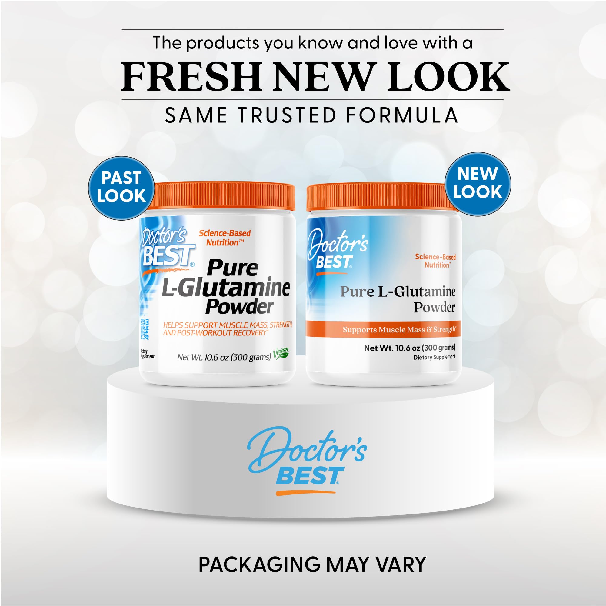 Doctors Best Pure L Glutamine Powder Supplement for Men & Women - L-Glutamine 5g Per Serving, Amino Acid Support, Supports Muscle Mass & Strength, Non-GMO, Gluten Free, Soy Free, Vegan - 10.6 oz