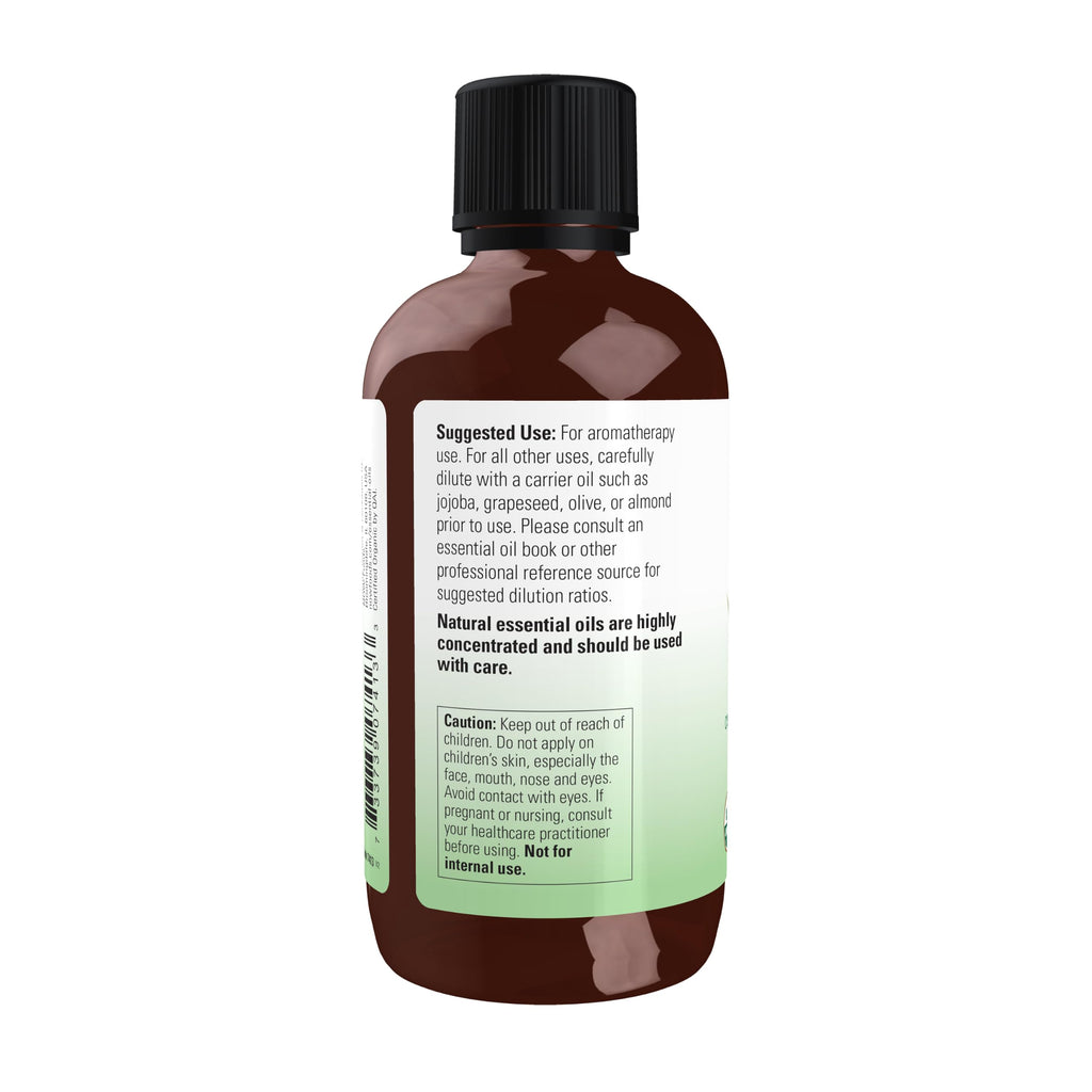 NOW Essential Oils, Organic Eucalyptus Globulus Oil, Steam Dist., 4 fl. oz